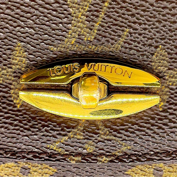 Louis Vuitton Brown and Gold Monogram Satchel malesherbes